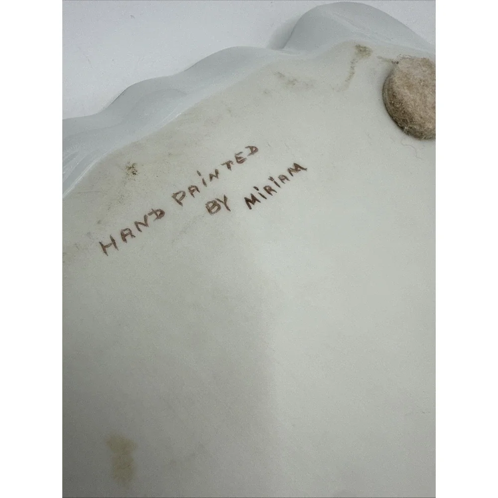 Antique Porcelain Hand Painted Signed Miriam Vanity Tray 12